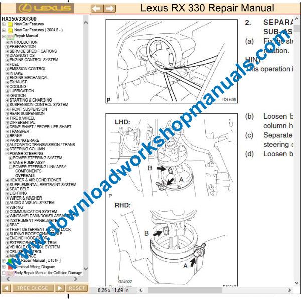Lexus RX 330 repair manual